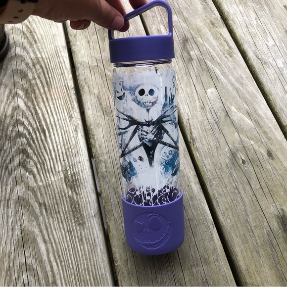 Night before Christmas - JACK WATER BOTTLE / Glass 20 ounces / Disney - Picture 1 of 8